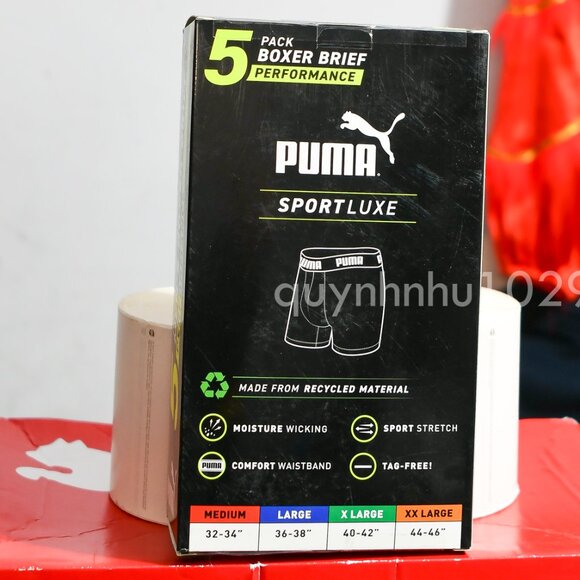 5 pack Puma boxer brief performance sport luxe - Picture 4 of 6
